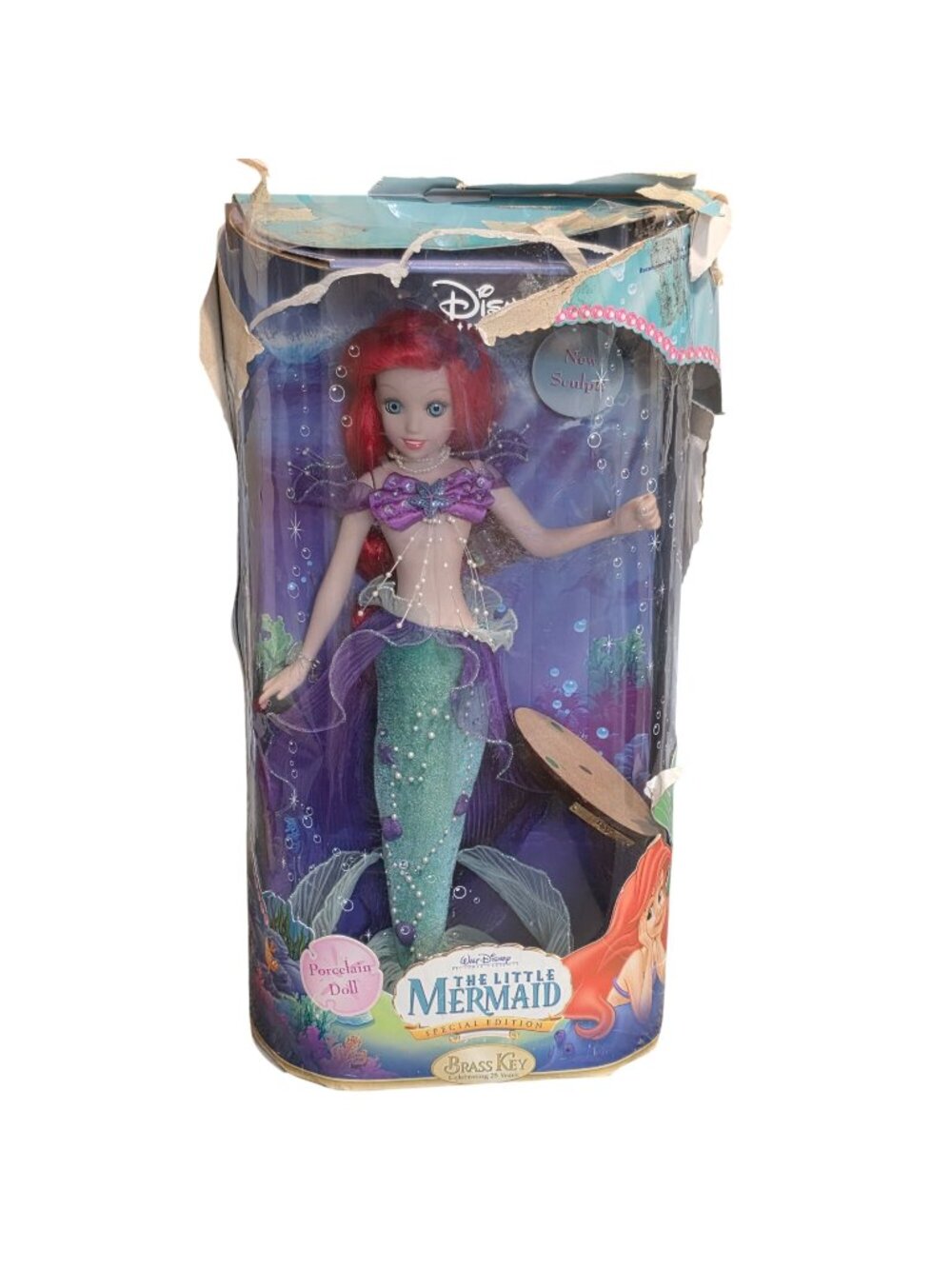 Disney Princess The Little Mermaid Special Edition Porcelain Doll Brass Key